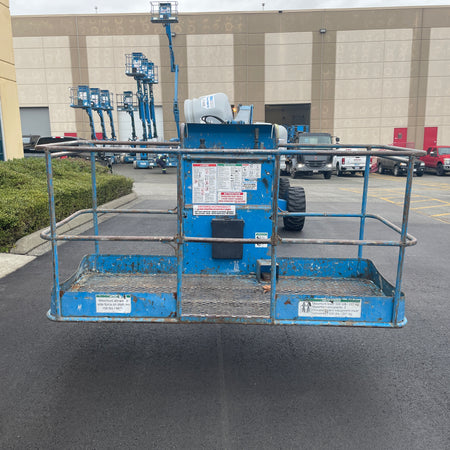 2002 Genie Boom Lift S45 for sale Picture of personel platform, this unit ships to canada and usa
